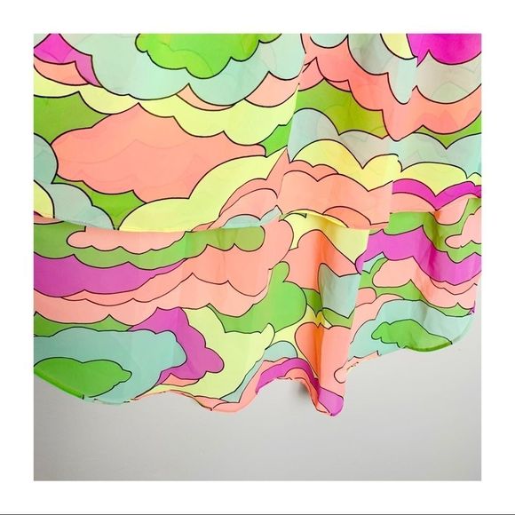 Nanette Lepore Neon Sheer Hi-low Tunic Keyhole Sz S NWOT Barbiecore - Picture 10 of 16